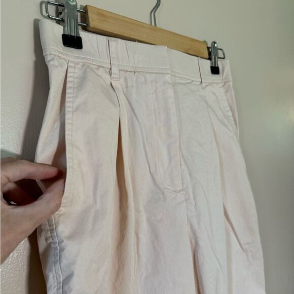 SALE! Peach J. Crew Pleated Straight Leg Pants Size 2 EUC - Picture 4 of 6